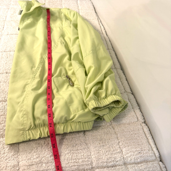 VTG Teddi Womens Lime Green Full Zip Collared Jacket Size Large Casual Hiking - Picture 9 of 11